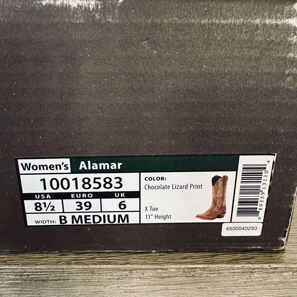 Ariat Alamar Lizard Embossed Cowboy Boots - Picture 11 of 11